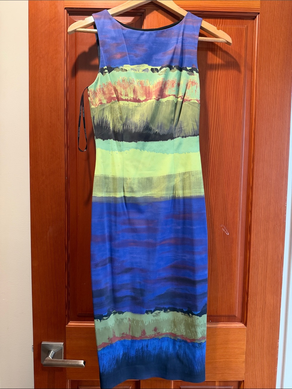 Karen millen water color sheath dress size 4